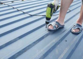 How to cut metal roofing panels - craftingwithconcrete.com