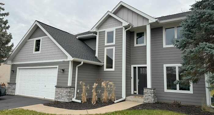 James Hardie Aged Pewter Siding in Olathe, KS | Sure Point Exteriors